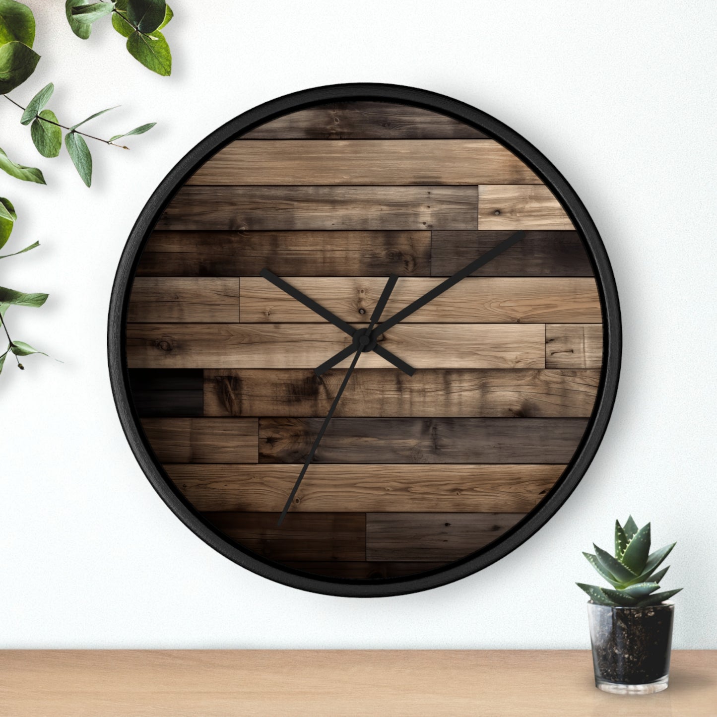 Wood Planks Wall Clock
