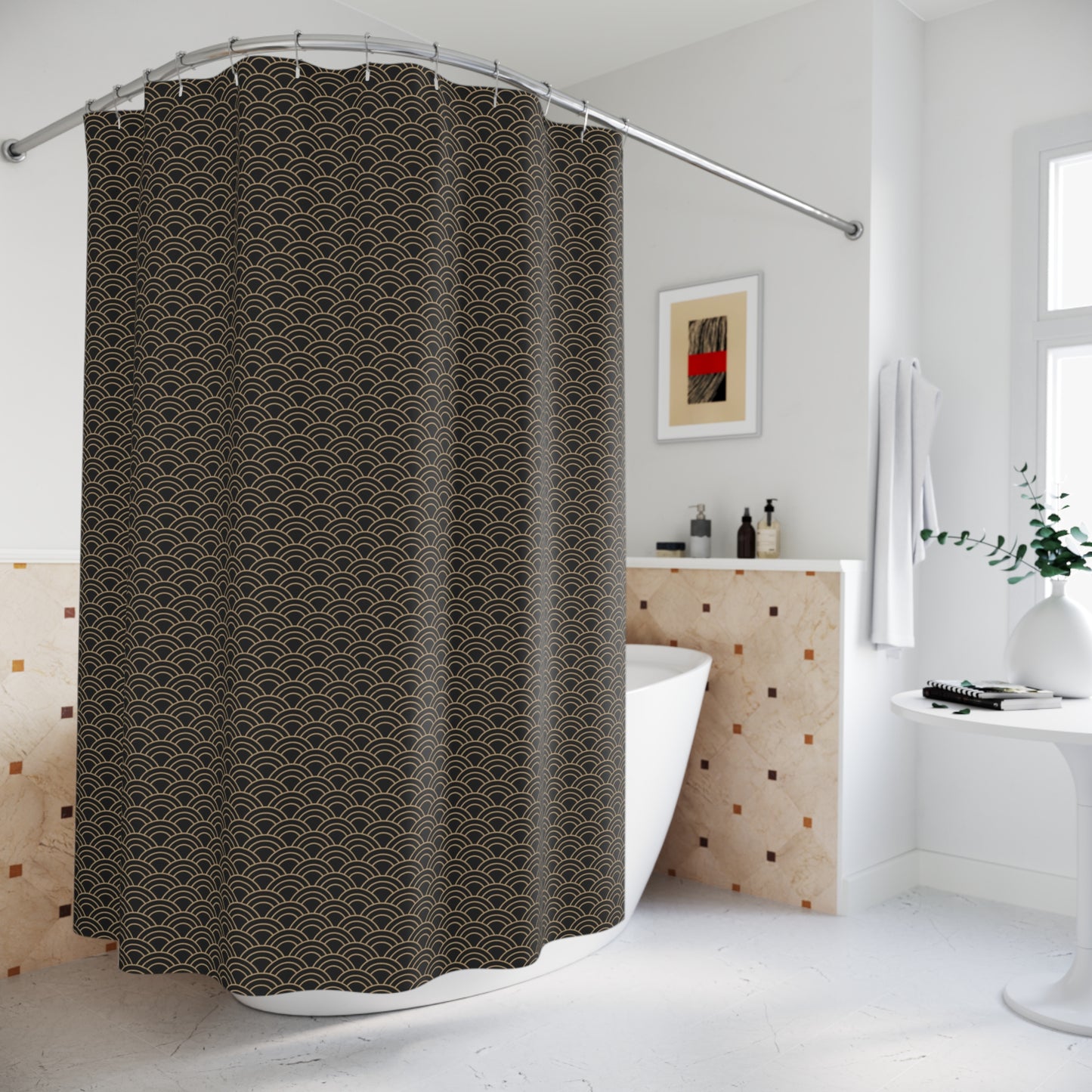 Gold Arches Shower Curtain
