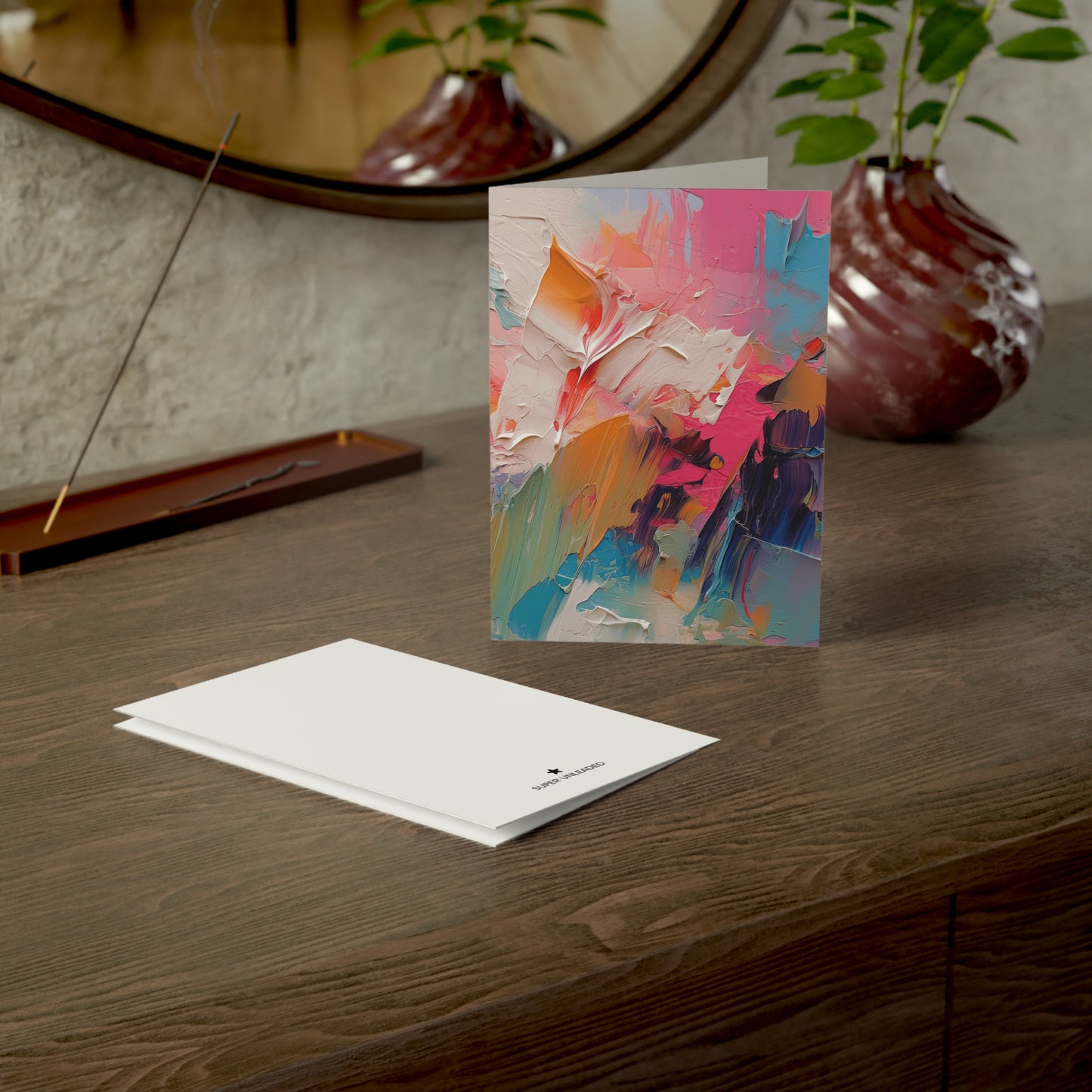 Abstract Bright Paint — Blank Cards (Set of 10)