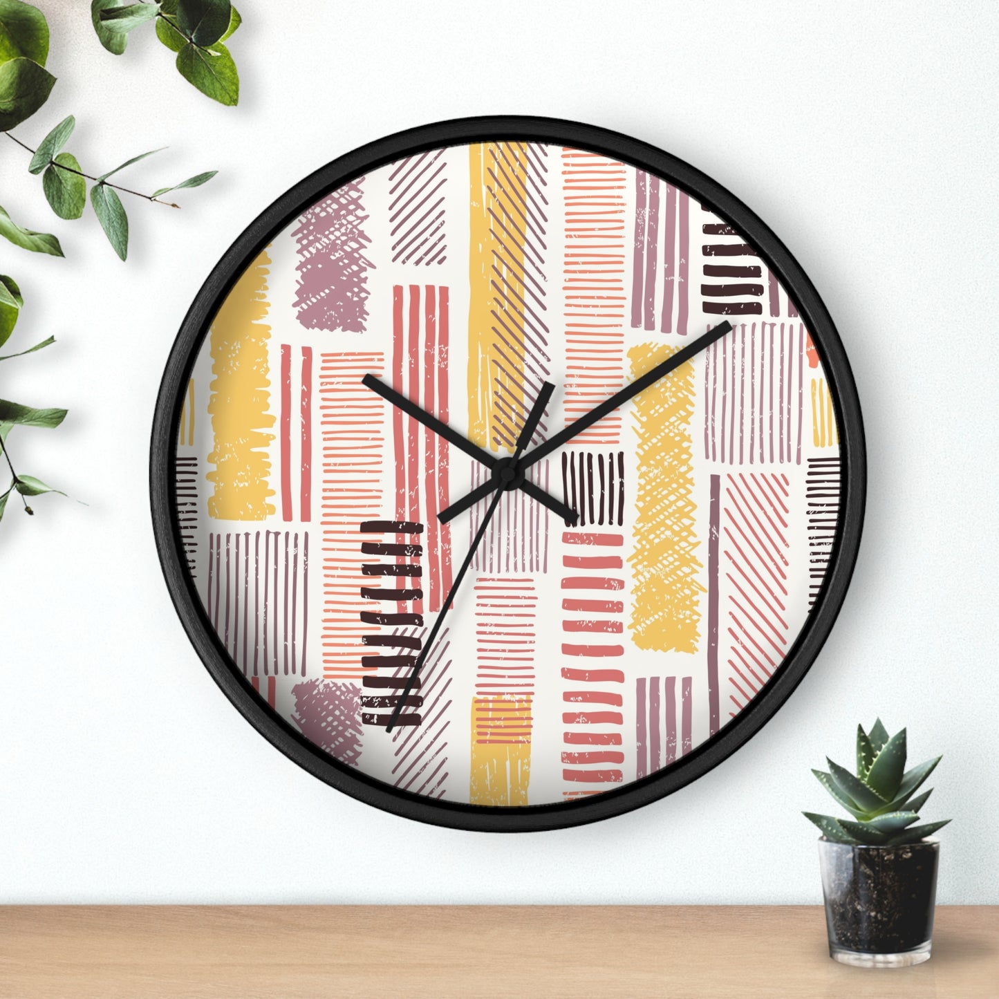 Abstract Lines Wall Clock