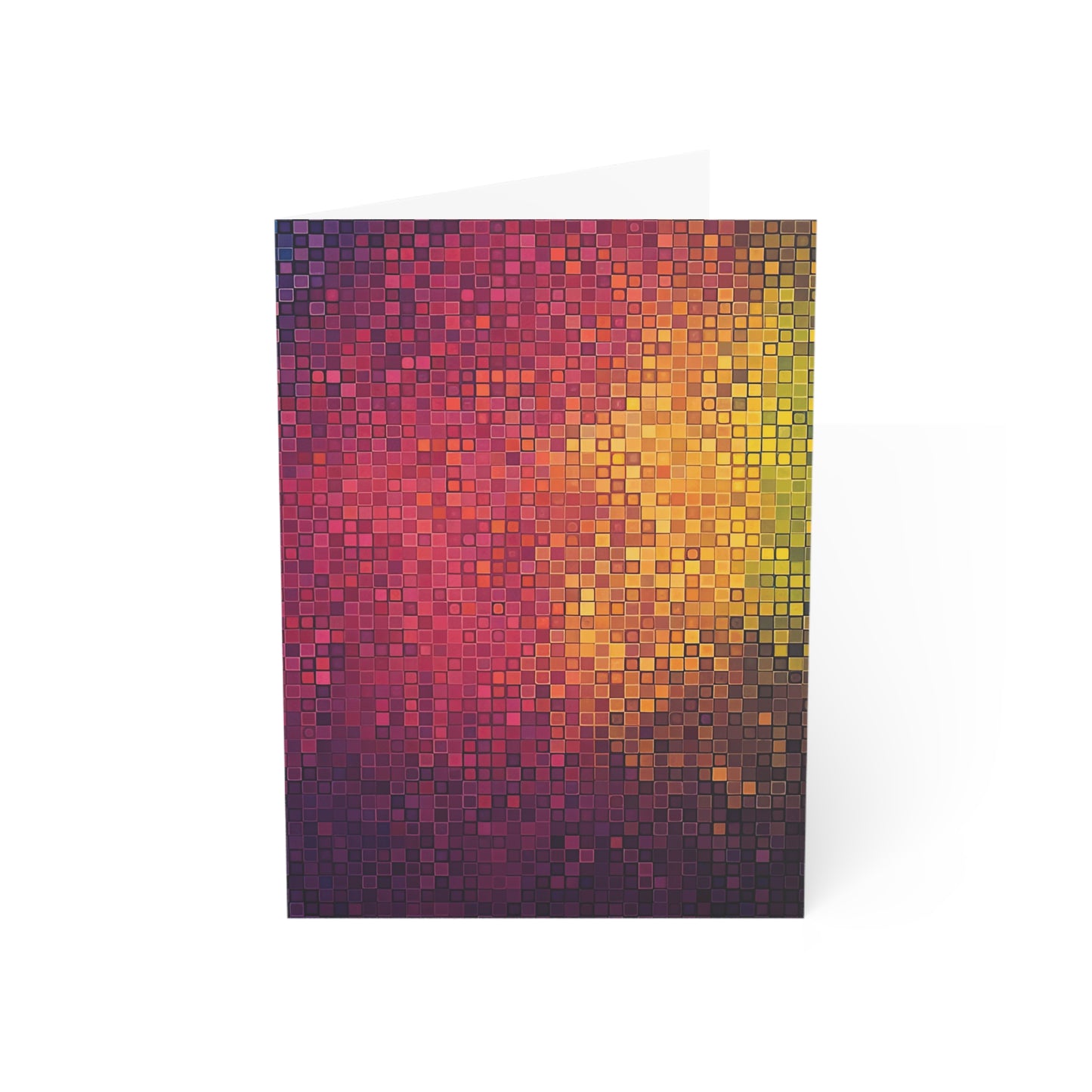 Abstract Red Tile — Blank Card (Set of 10)