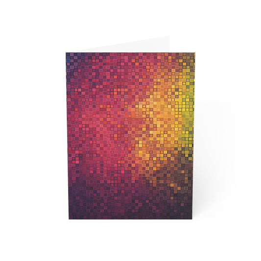 Abstract Red Tile — Blank Card (Set of 10)