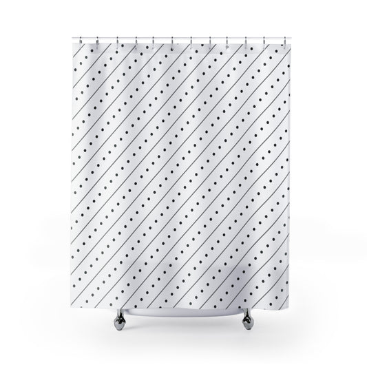 Diagonal Dots Shower Curtains