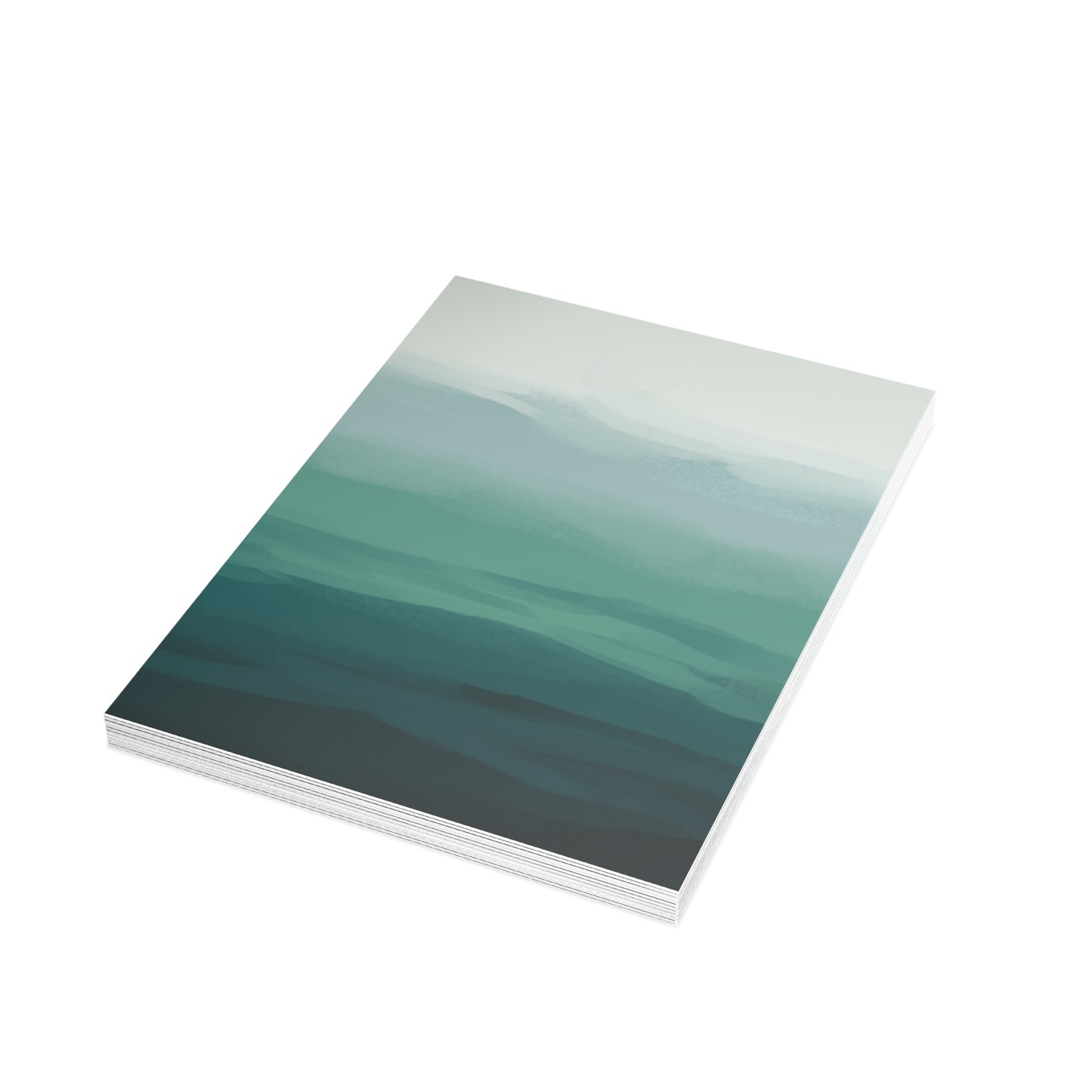 Calm Green Waves — Blank Cards (Set of 10)