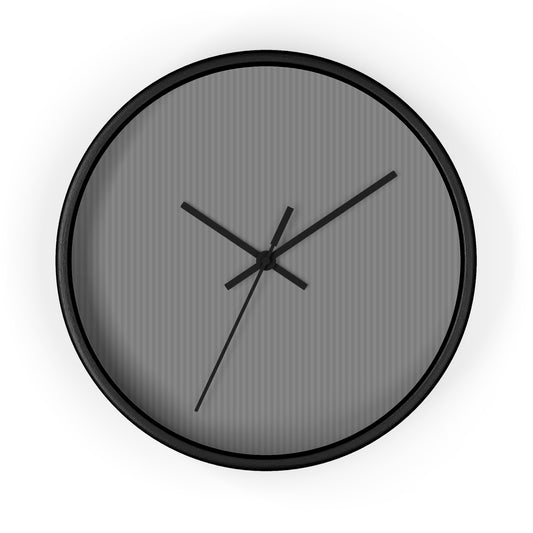 Modern Gray Pinstripe Wall Clock