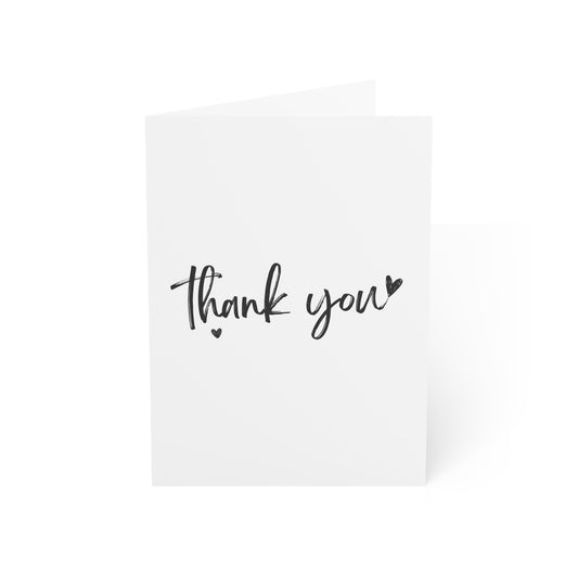 Hearts Thank You Card — Blank Cards (Set of 10)