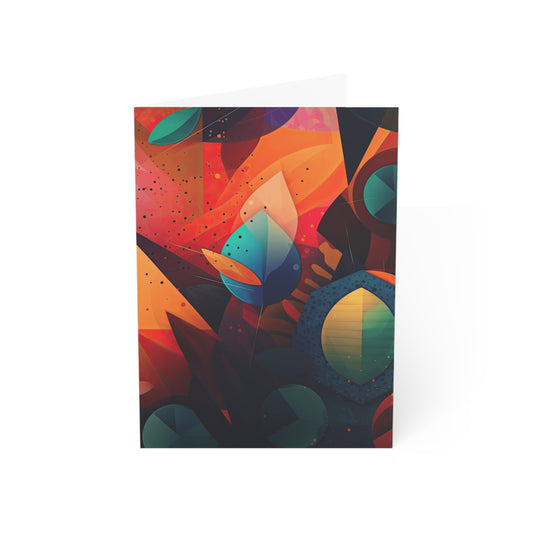 Abstract Leaves — Blank Cards (Set of 10)
