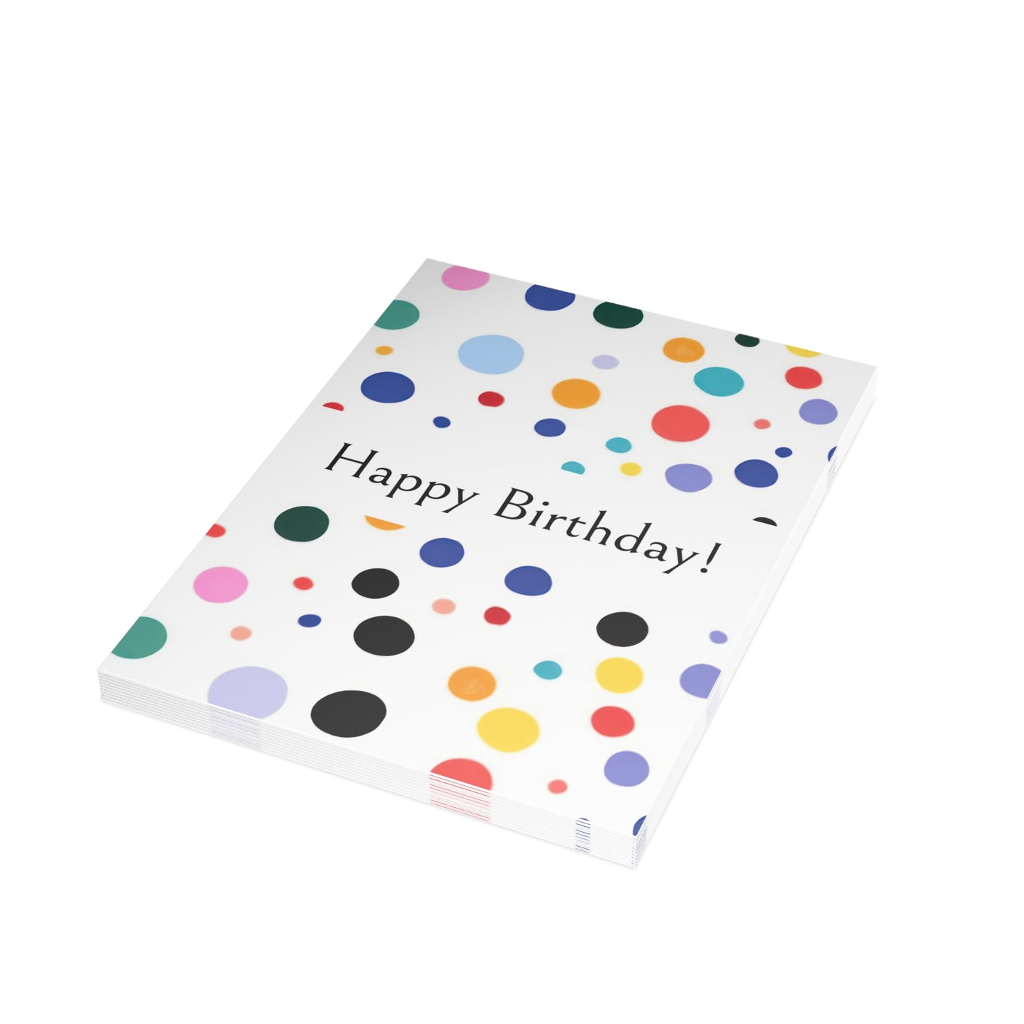 Happy Birthday Polka Dots — Blank Cards (Set of 10)