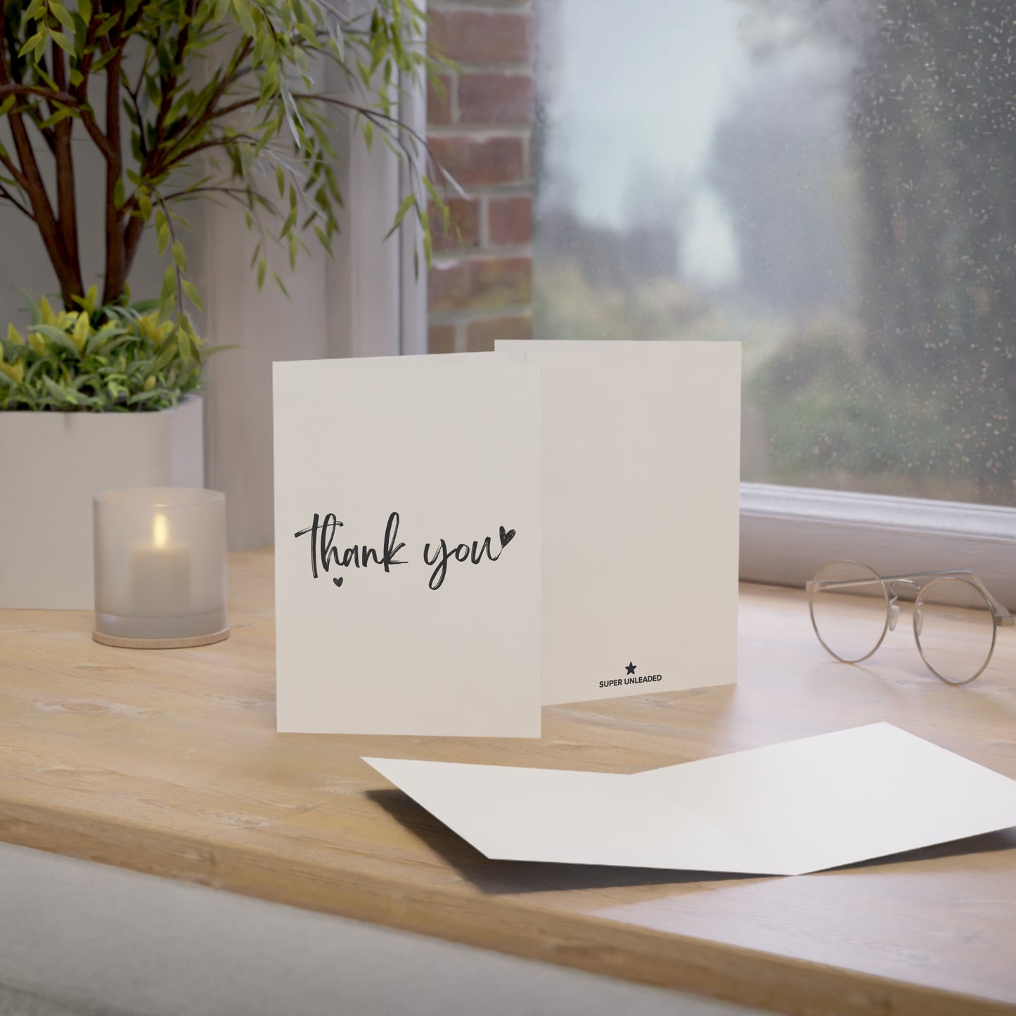 Hearts Thank You Card — Blank Cards (Set of 10)