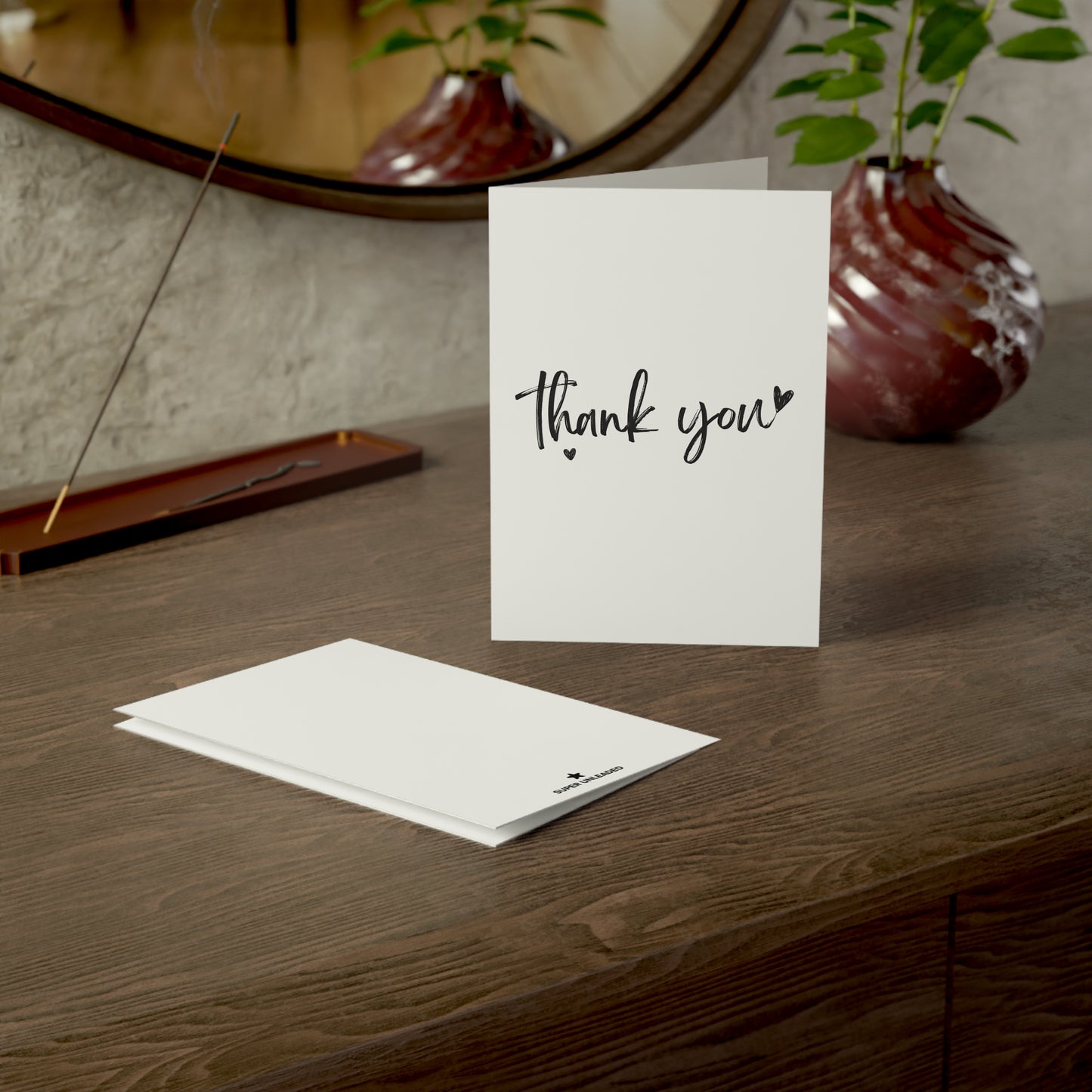 Hearts Thank You Card — Blank Cards (Set of 10)