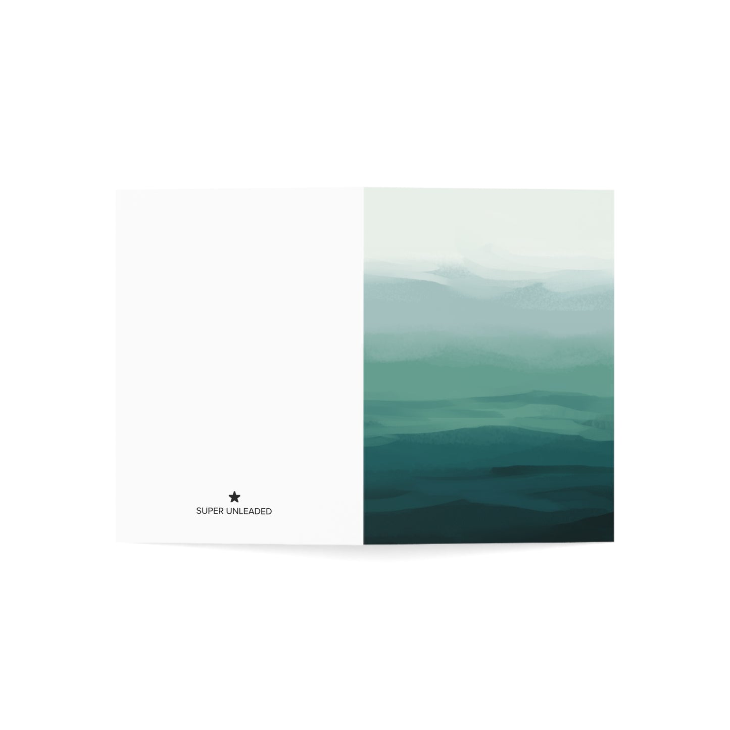 Calm Green Waves — Blank Cards (Set of 10)
