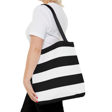 Load image into Gallery viewer, Black Stripes Tote Bag
