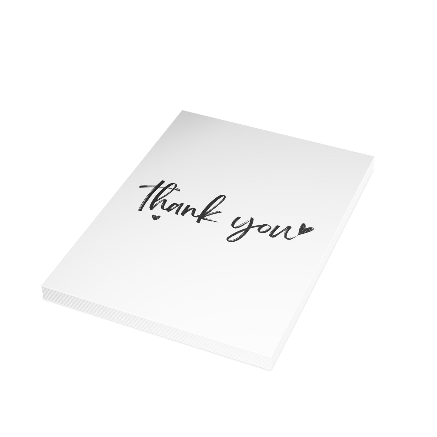 Hearts Thank You Card — Blank Cards (Set of 10)