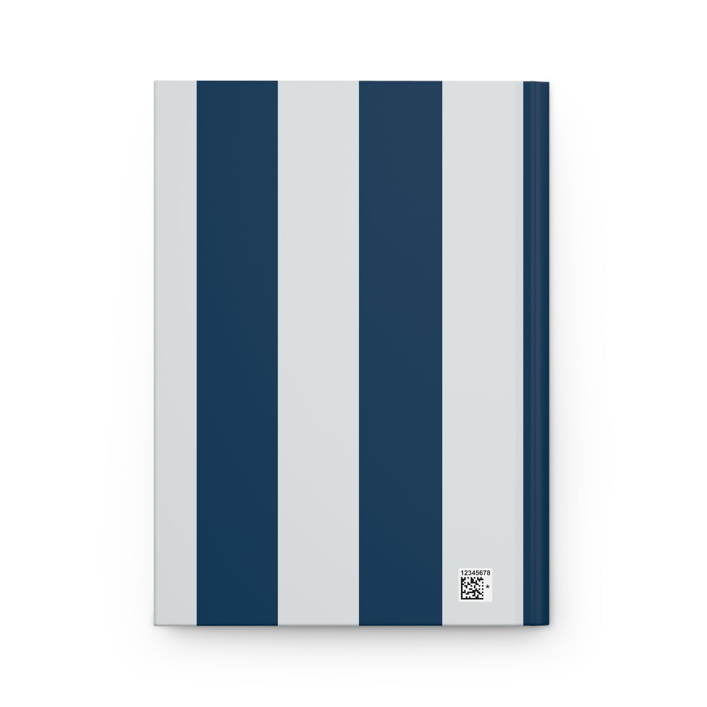 Navy Striped Lined Journal Notebook, Hardcover Journal for Work, School, Travel, 150 Pages, 5.75”x8”