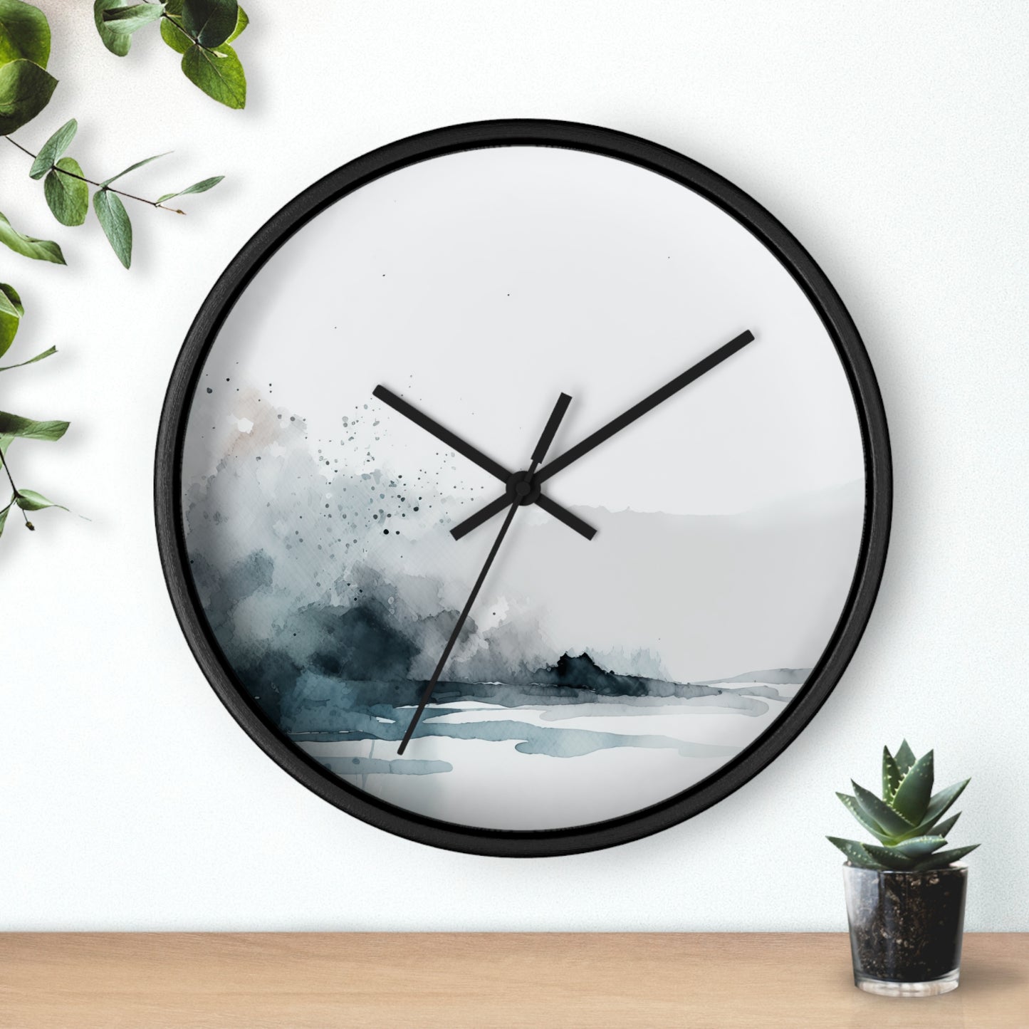 Watercolor Abstract Splash Wall Clock