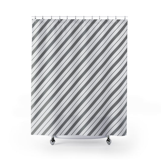 Thick Diagonals Shower Curtain