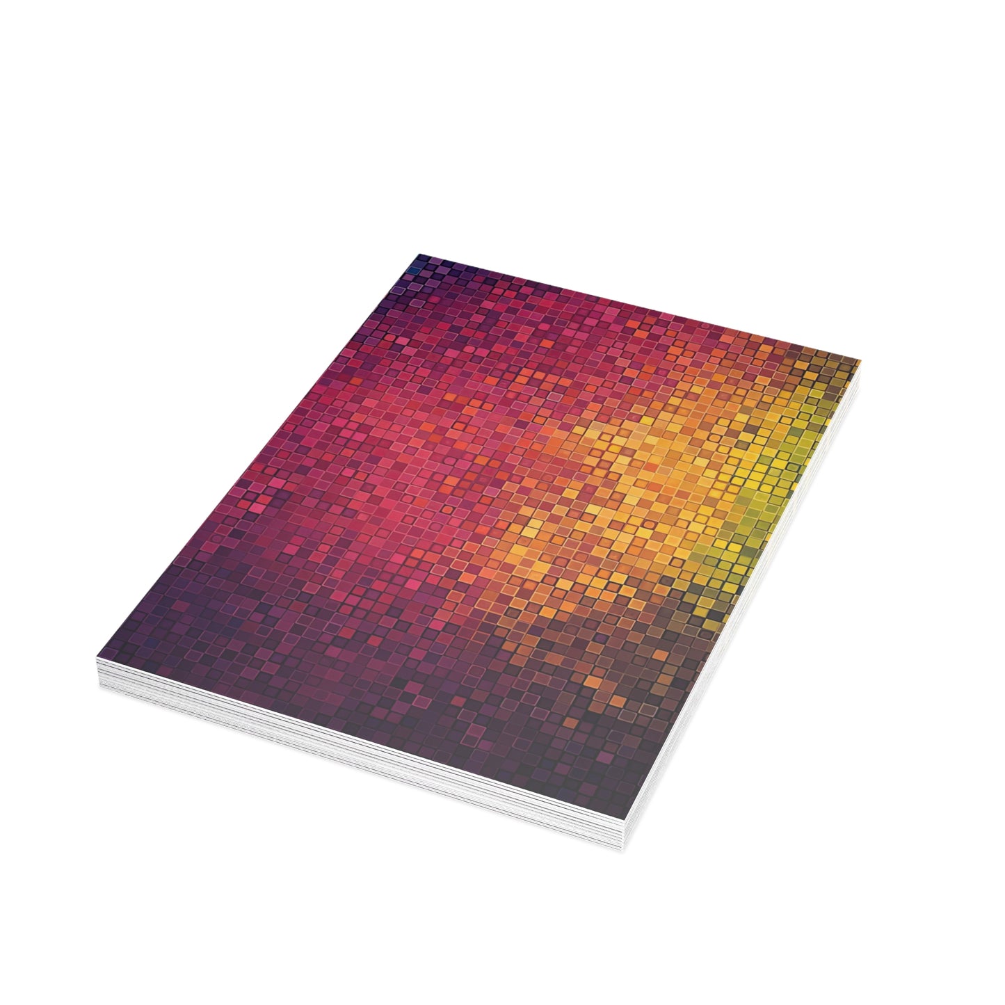 Abstract Red Tile — Blank Card (Set of 10)