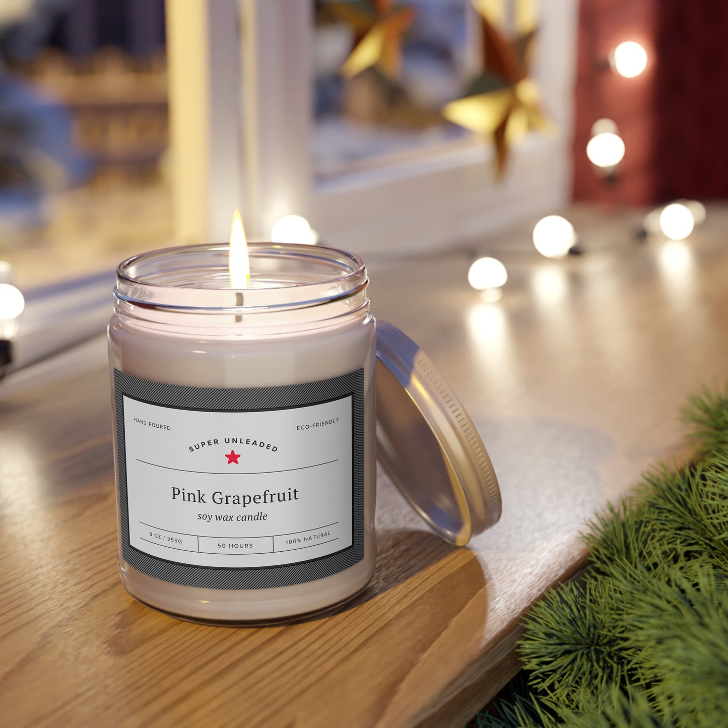 Citrus Collection Soy Candle Fragrances — 9oz Scented Jar with White Lid