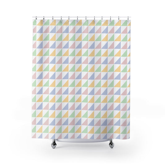 Colored Triangles Shower Curtain