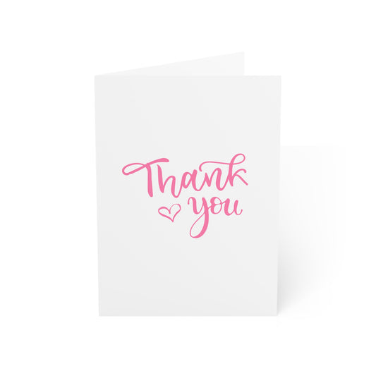 Hot Pink Thank You Card — Blank Cards (Set of 10)
