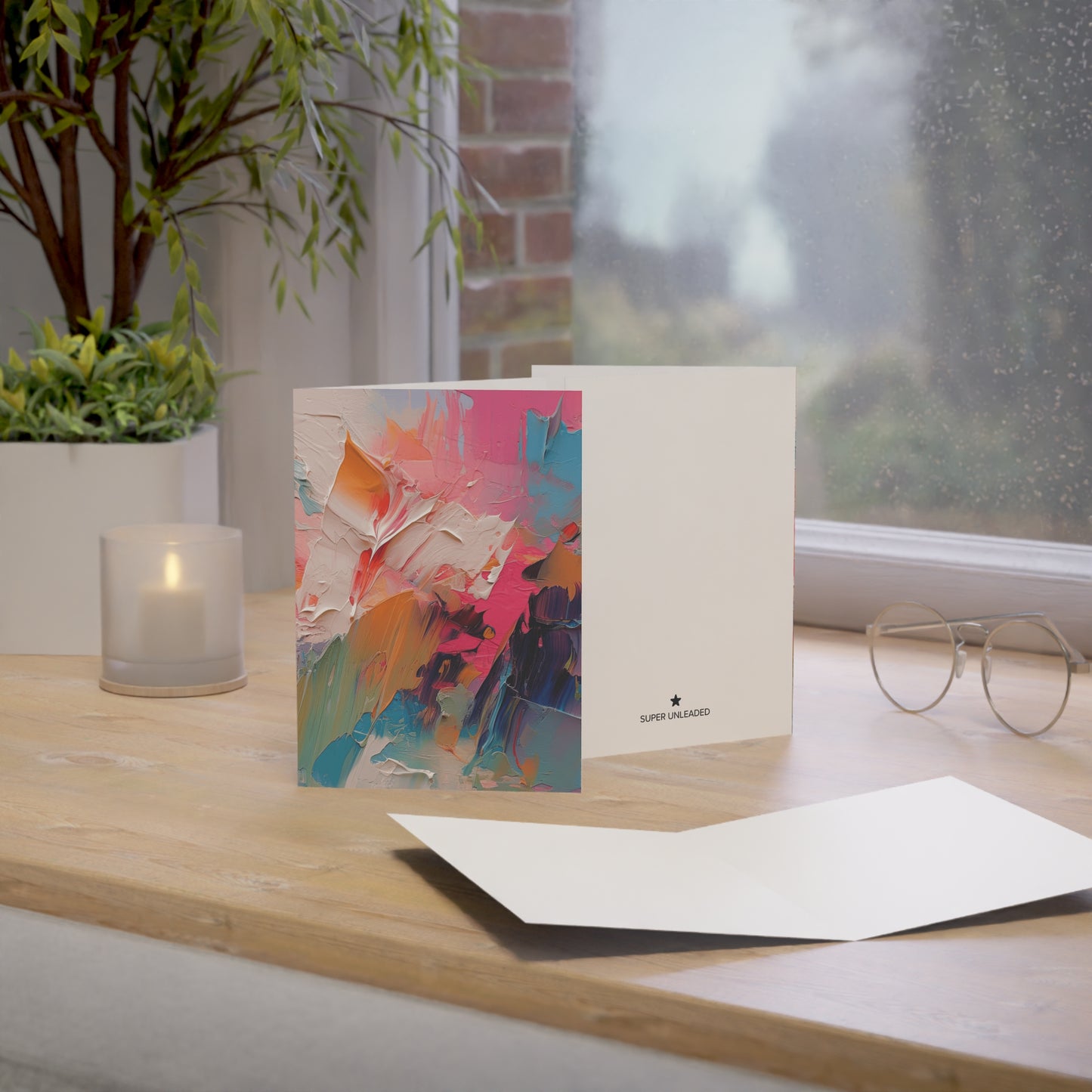 Abstract Bright Paint — Blank Cards (Set of 10)