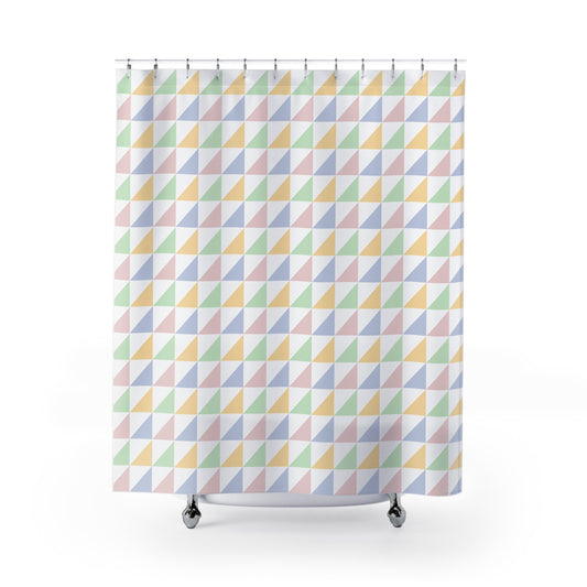 Colorful Triangles Shower Curtain