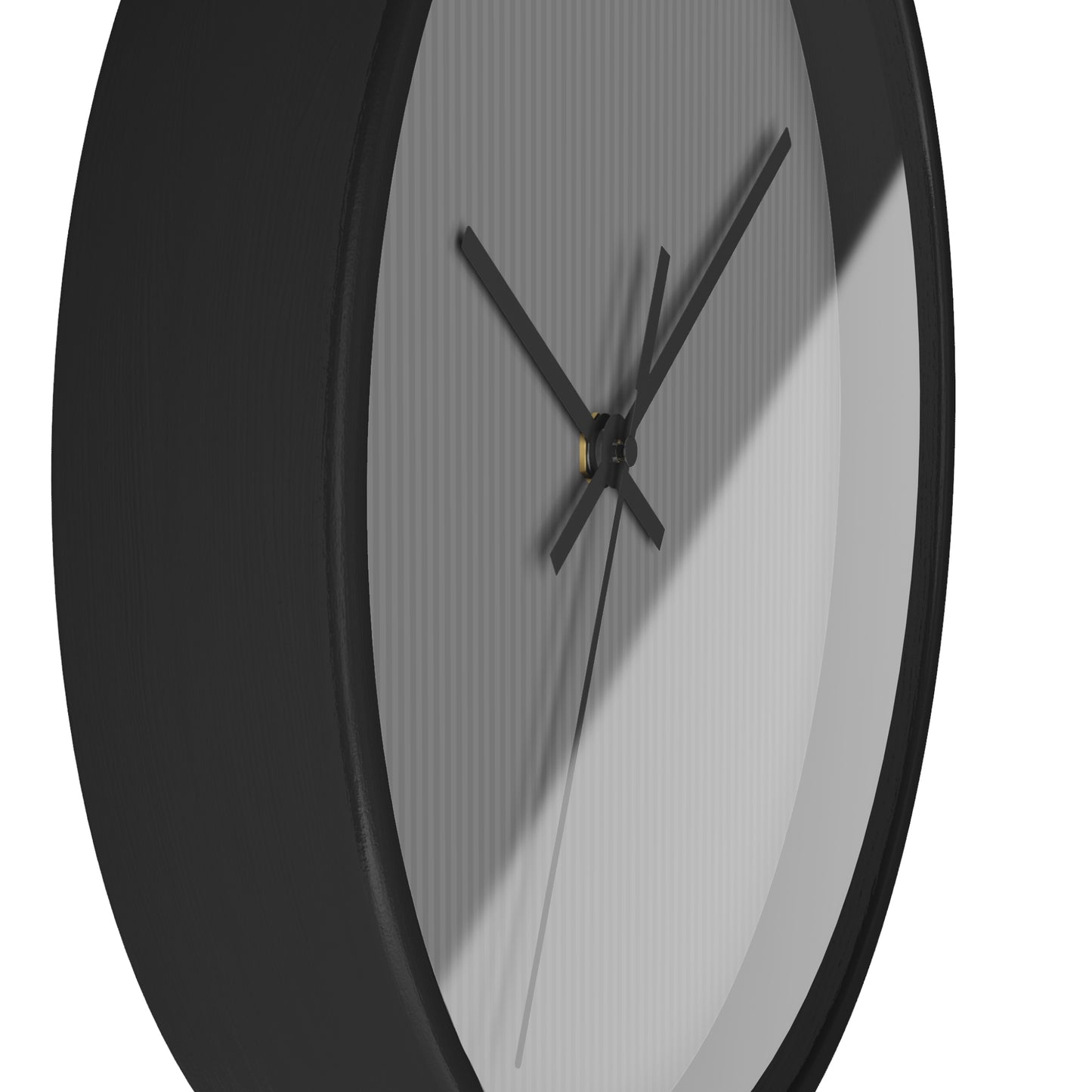 Modern Gray Pinstripe Wall Clock