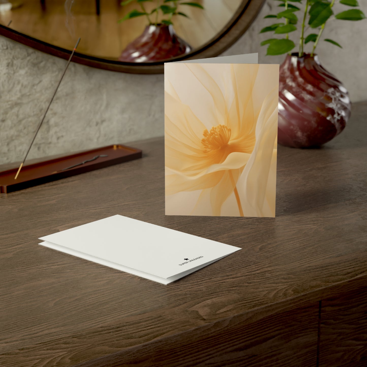 Yellow Flower Fabric Photo — Blank Cards (Set of 10)