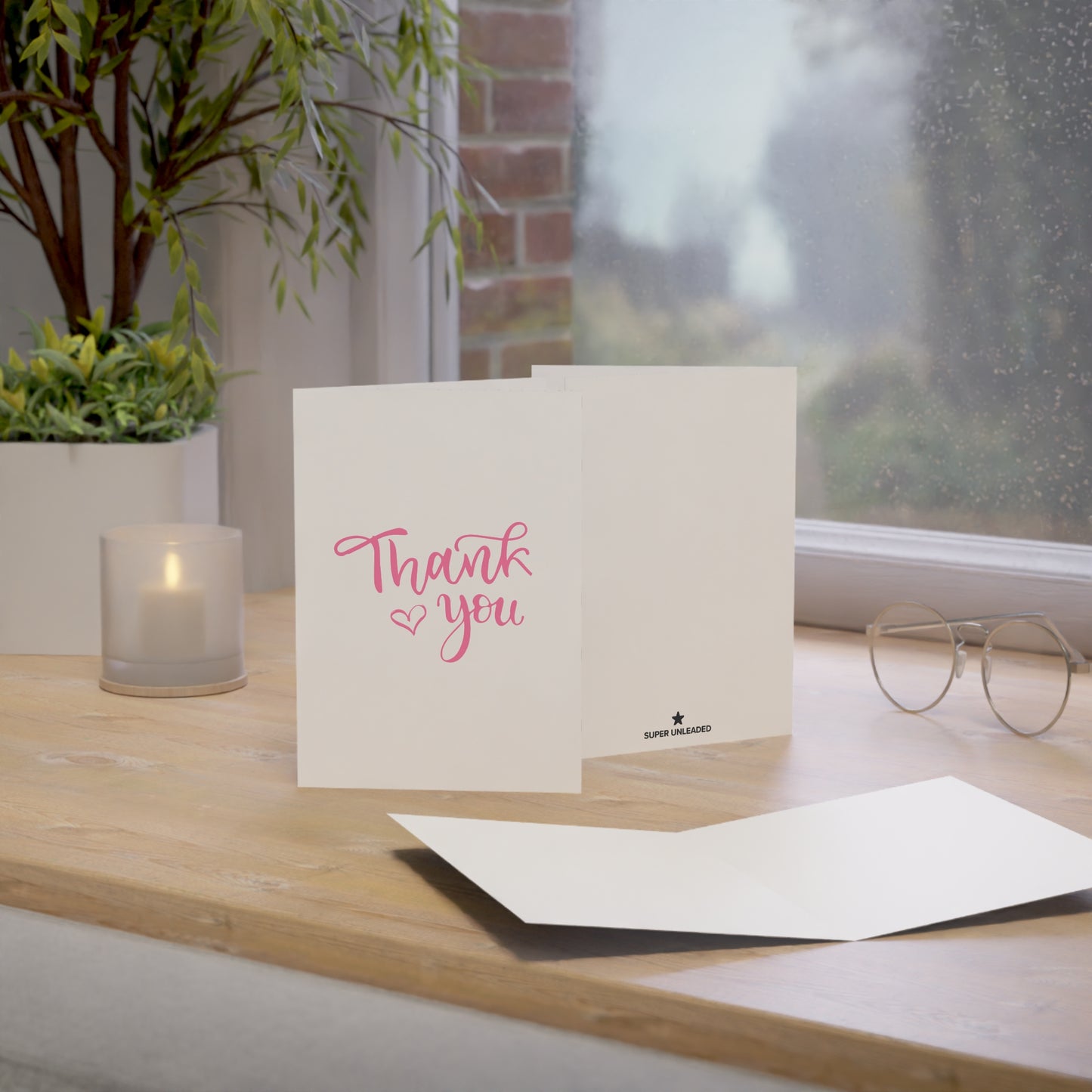 Hot Pink Thank You Card — Blank Cards (Set of 10)
