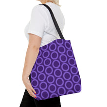 Load image into Gallery viewer, Purple Circle Tote Bag
