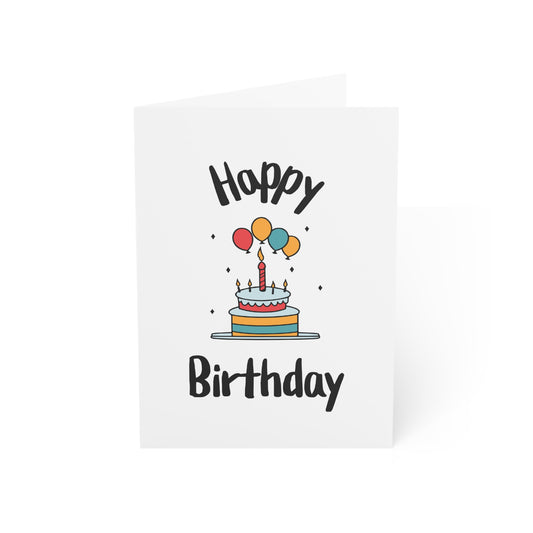 Happy Birthday Cake — Blank Cards (Set of 10)
