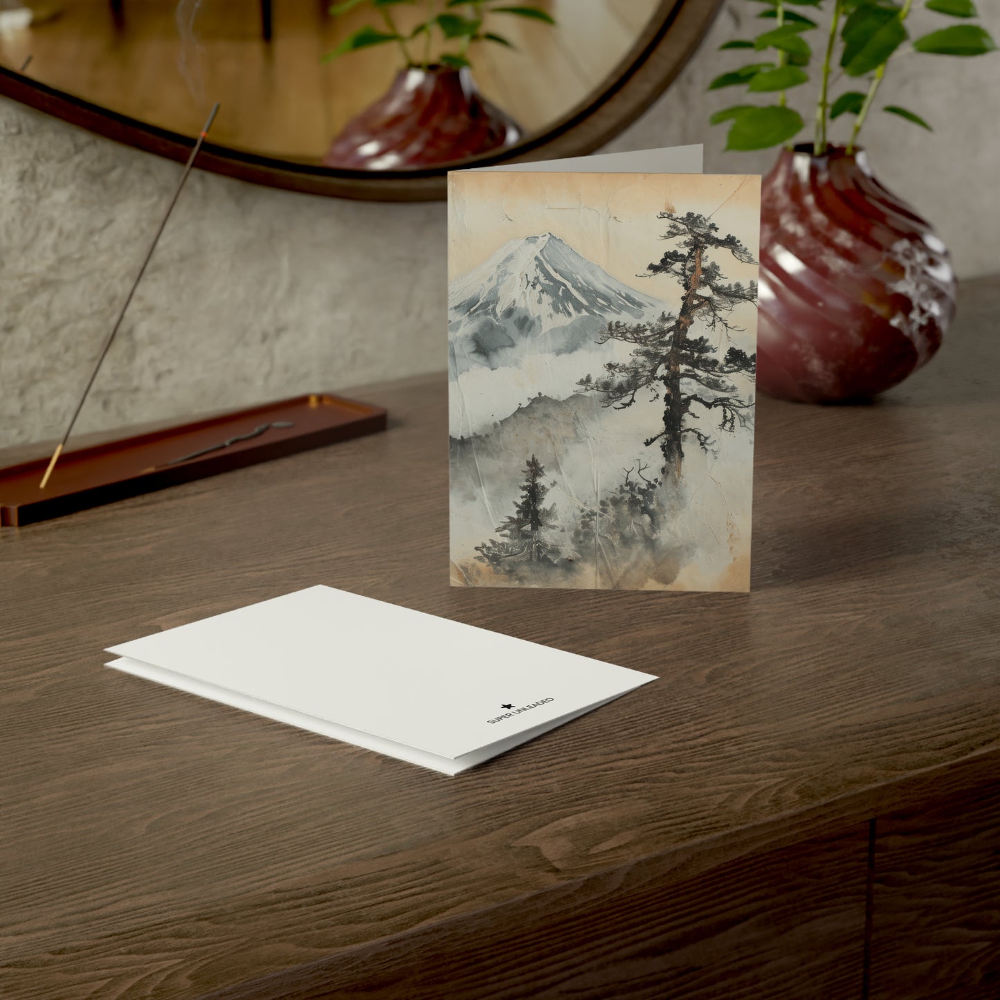 Mountain Mist Painting — Blank Cards (Set of 10)