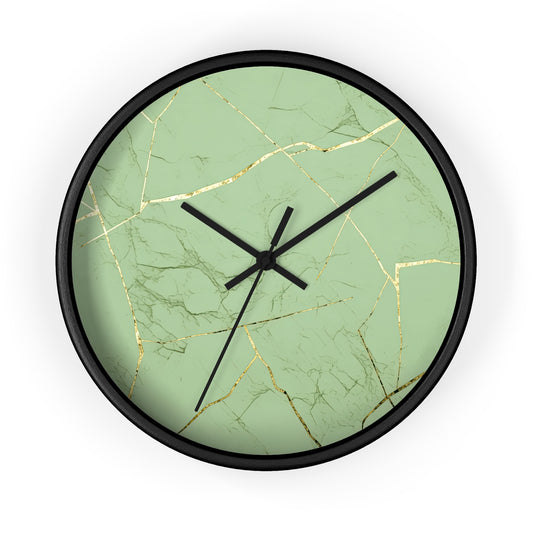 Green with Gold Wall Clock