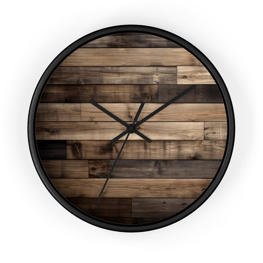 Wood Planks Wall Clock