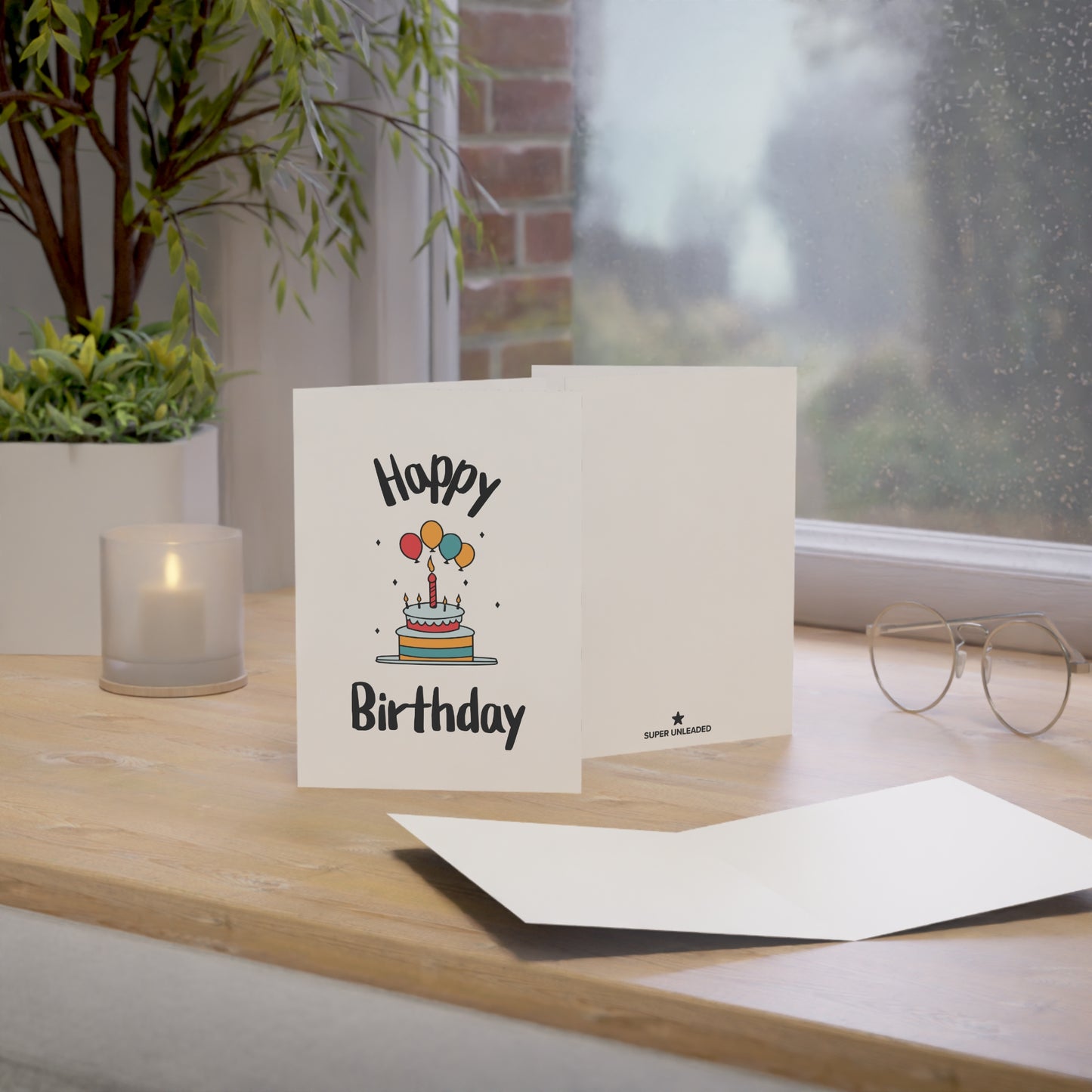 Happy Birthday Cake — Blank Cards (Set of 10)