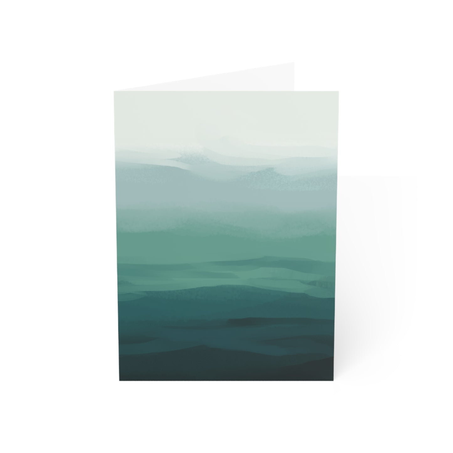 Calm Green Waves — Blank Cards (Set of 10)