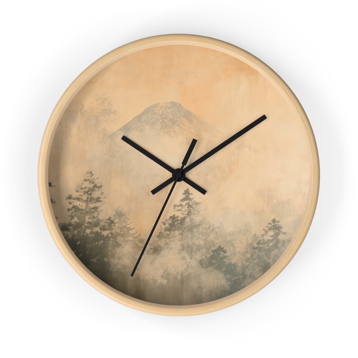 Forest Mist Painting Wall Clock