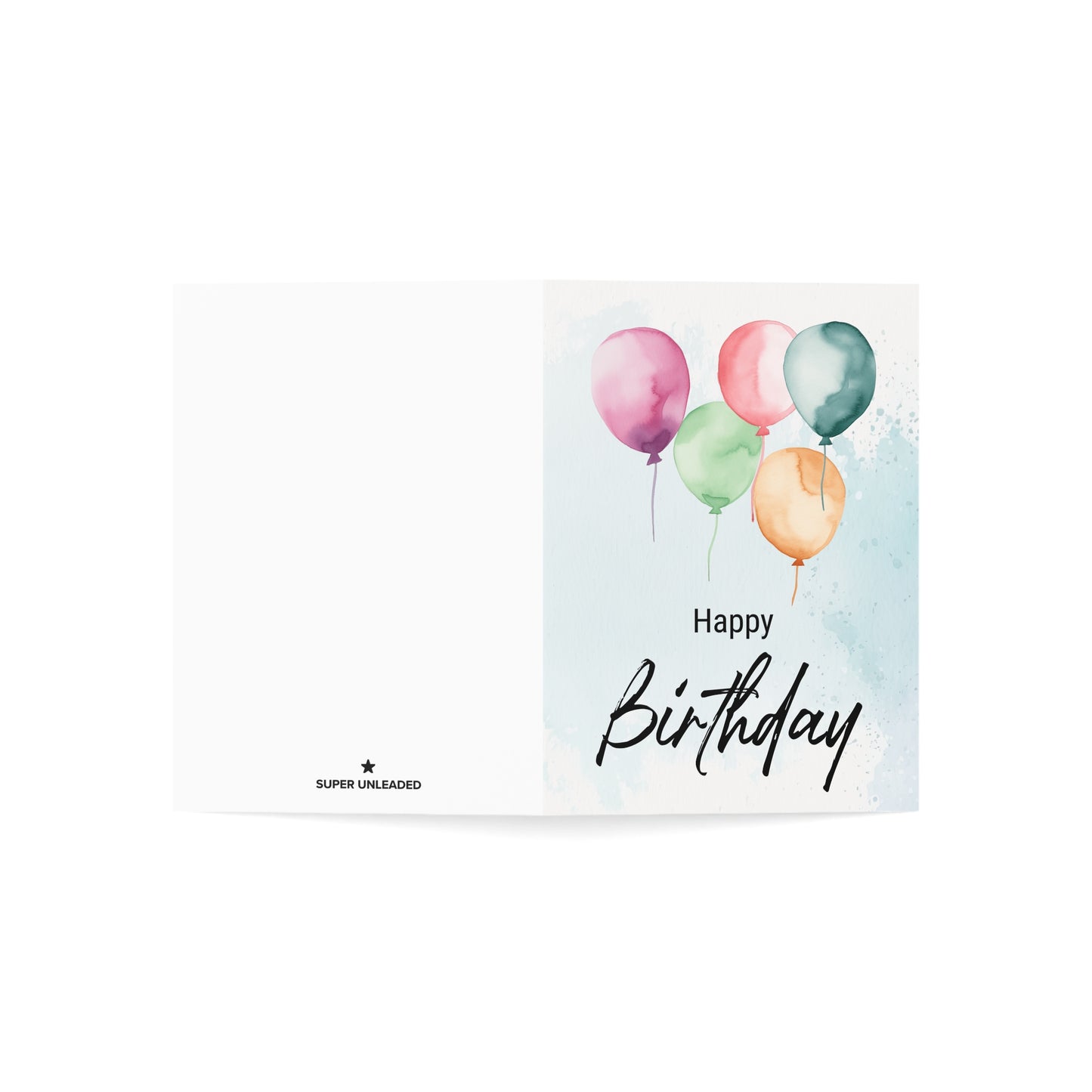Happy Birthday Watercolor Splash — Blank Cards (Set of 10)