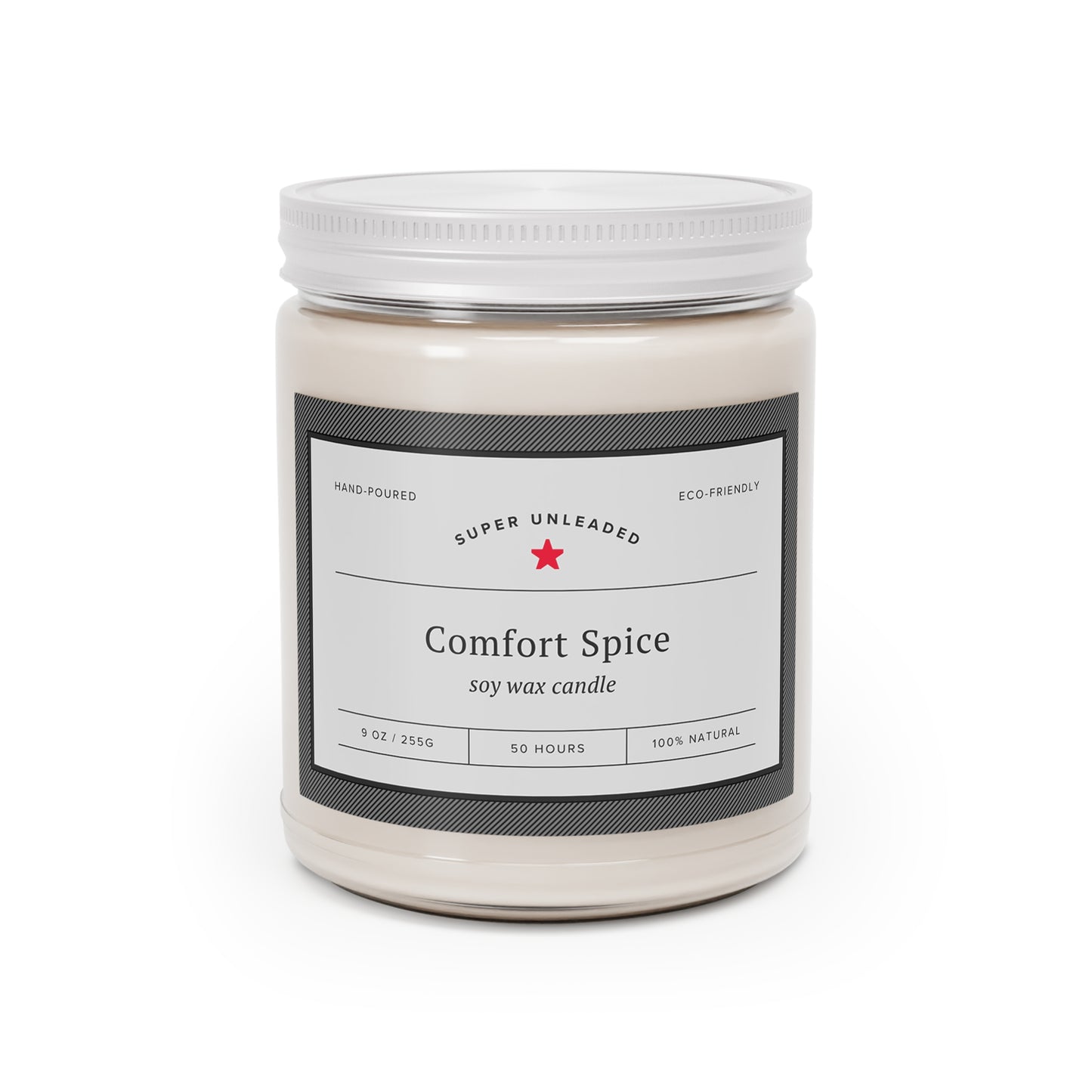 Warm & Cozy Soy Candle Fragrances — 9 oz Scented Jar with White Lid
