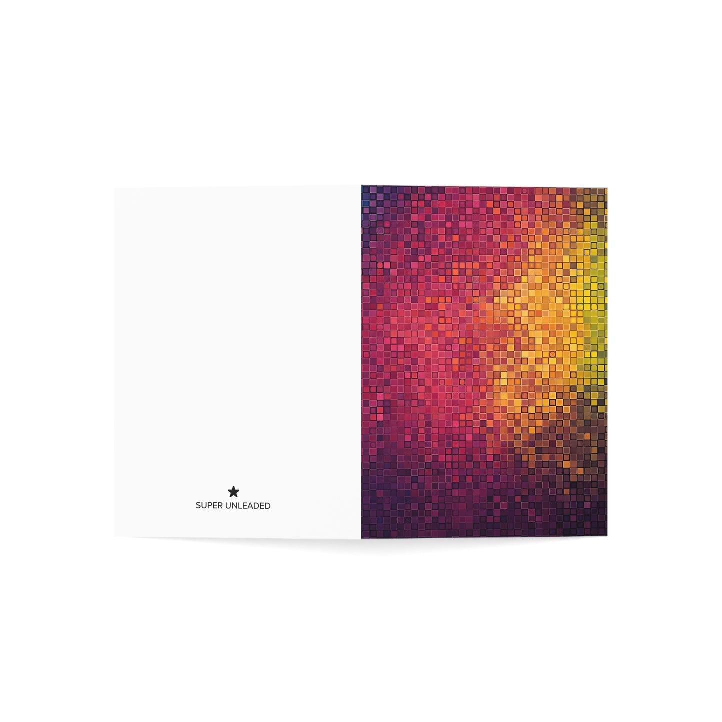 Abstract Red Tile — Blank Card (Set of 10)