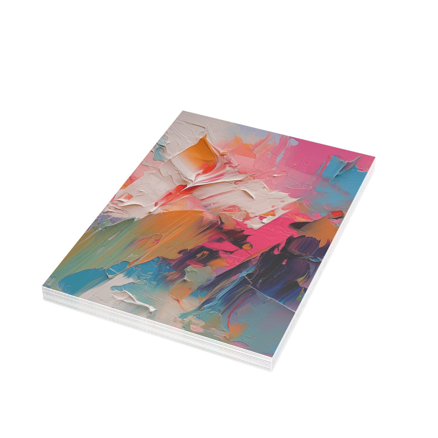 Abstract Bright Paint — Blank Cards (Set of 10)