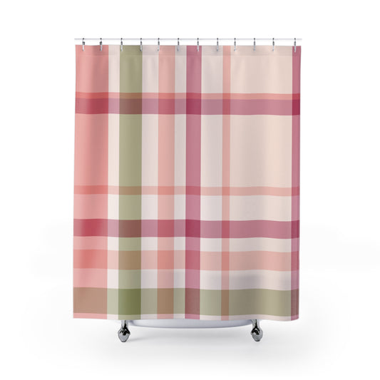 Light Plaid Shower Curtain