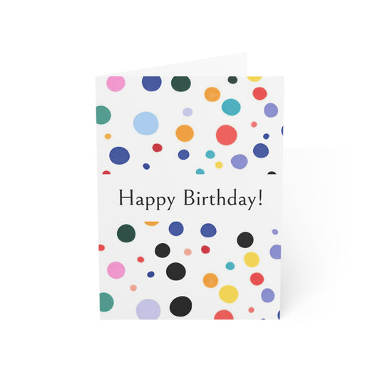 Happy Birthday Polka Dots — Blank Cards (Set of 10)