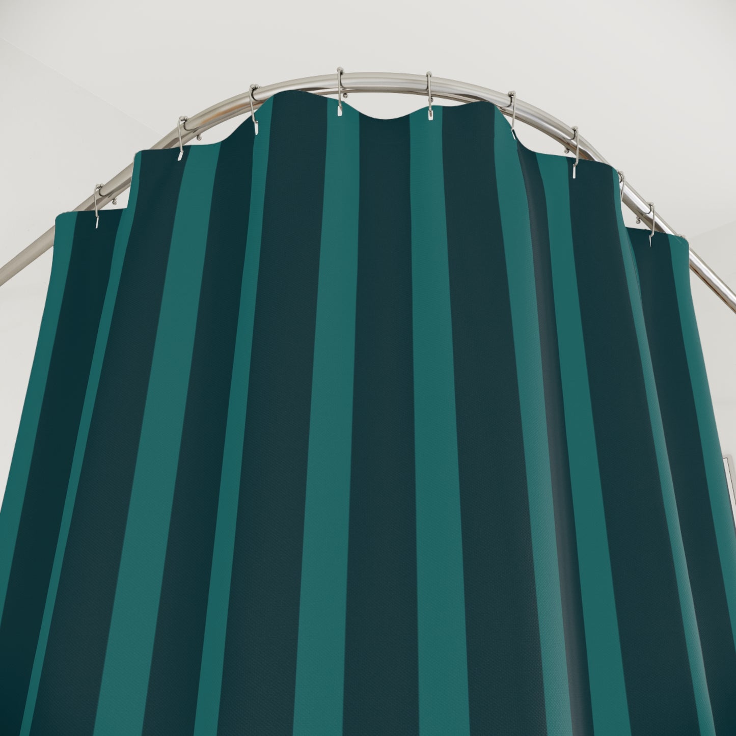 Green Stripe Shower Curtain