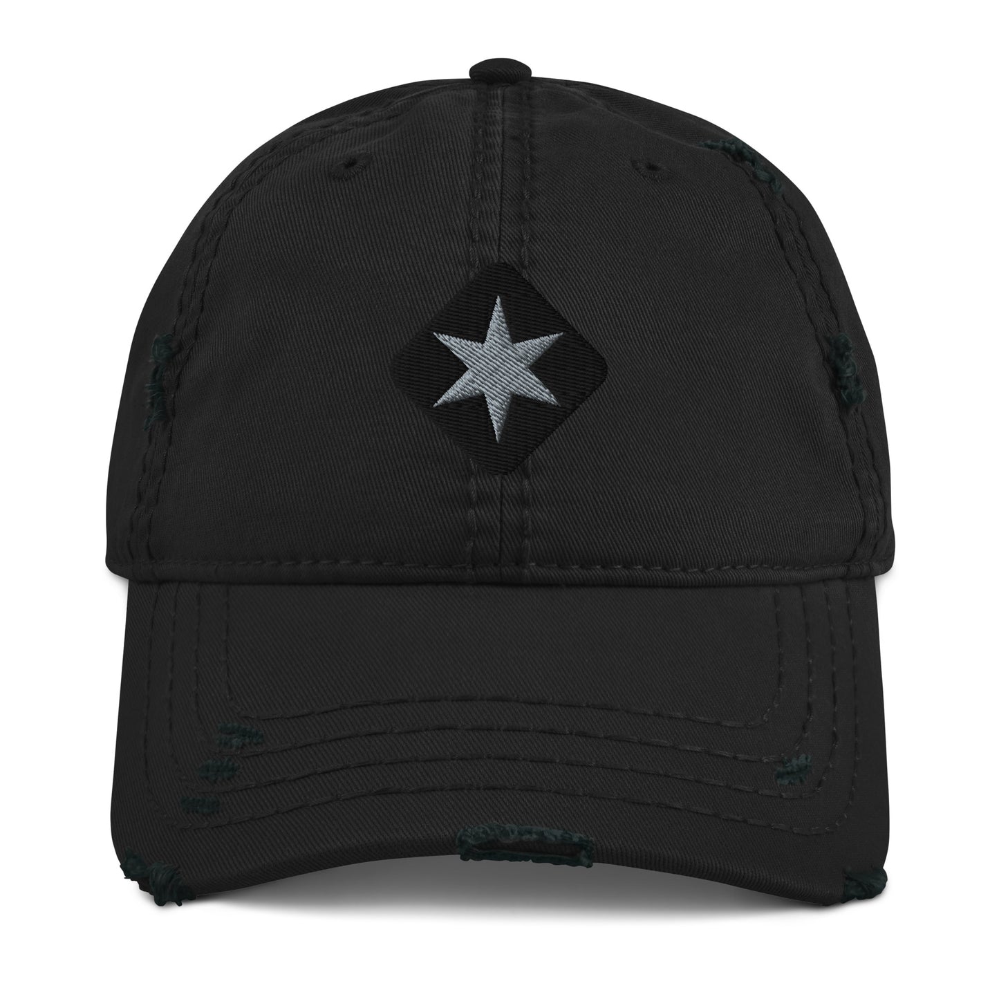 Star Logo Distressed Baseball Hat