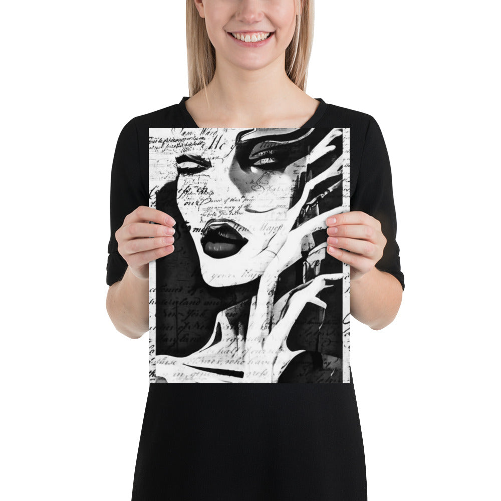 Mysterious Abstract Woman Poster