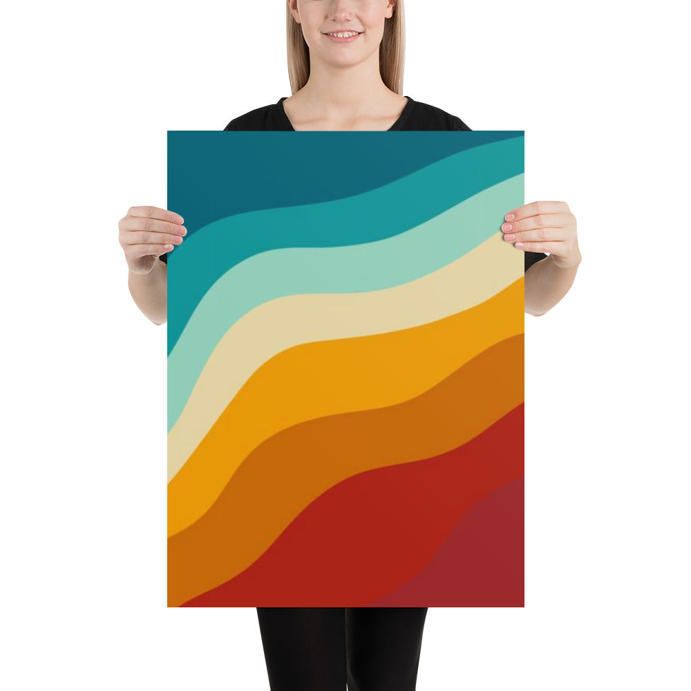 Wavy Colors Poster