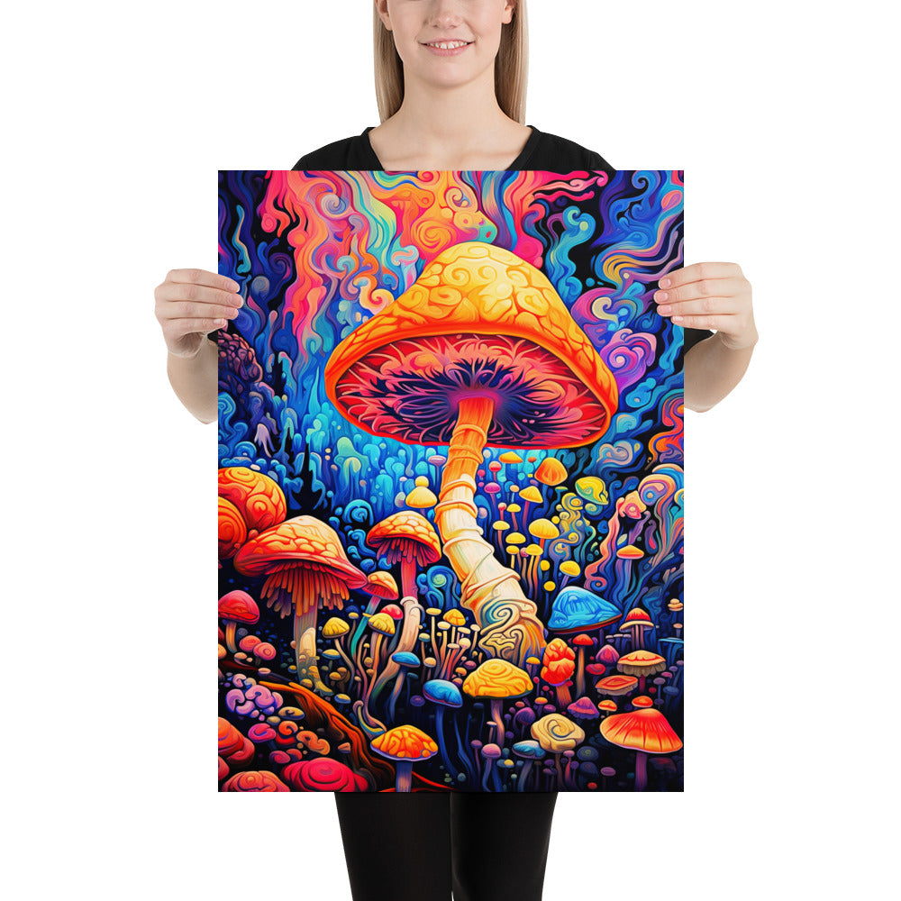 Colorful Mushroom Poster