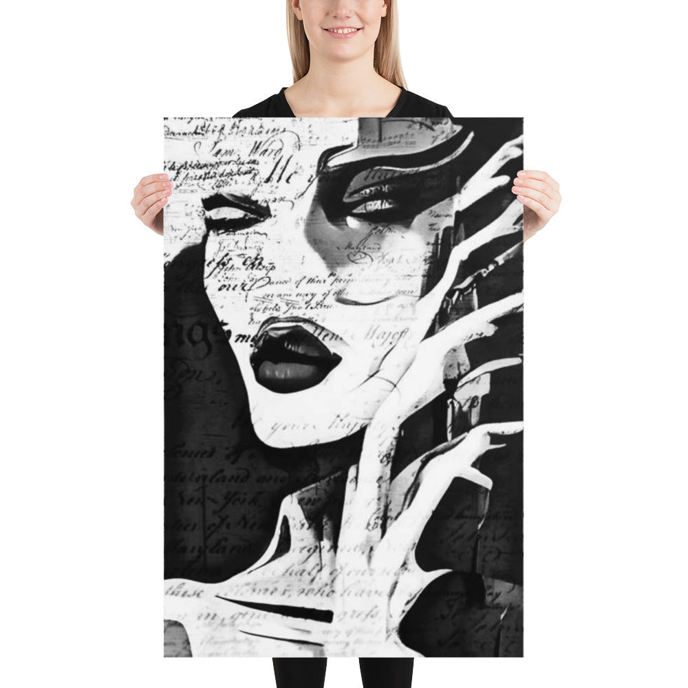 Mysterious Abstract Woman Poster