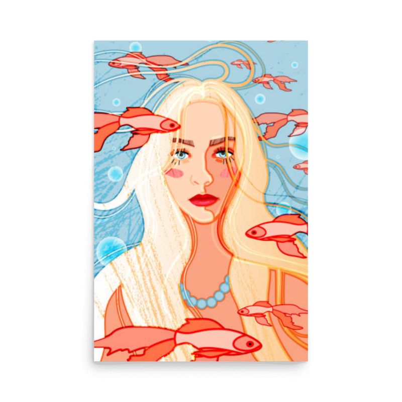 Goldfish Lady Poster